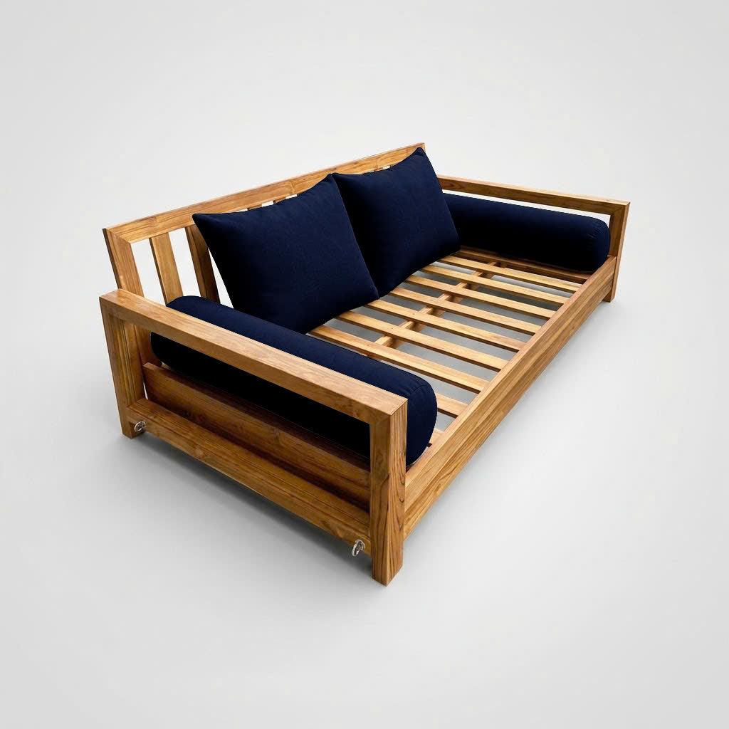 STYLE 4 Pillow & Bolster Cushion for Outdoor Indoor Daybed Porch Swing Bed Twin Size Knife Edge AD101 | COVERS ONLY |