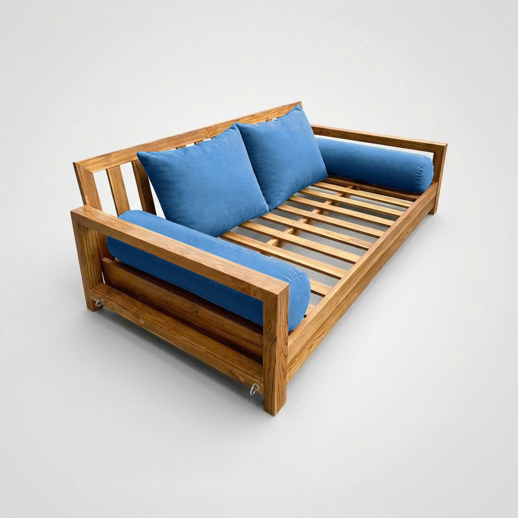 STYLE 4 Pillow & Bolster Cushion for Outdoor Indoor Daybed Porch Swing Bed Full Size | COVERS ONLY |