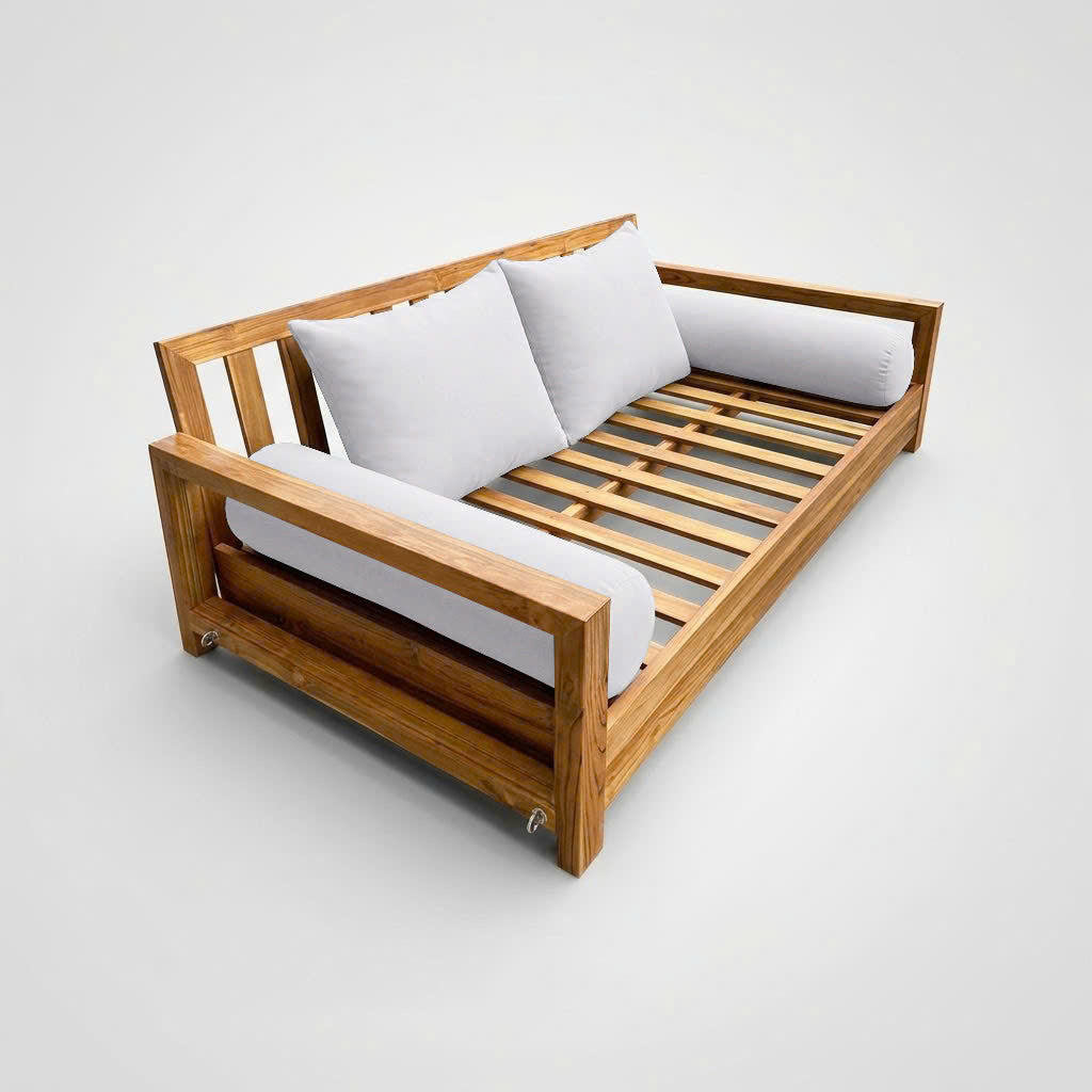 STYLE 4 Pillow & Bolster Cushion for Outdoor Indoor Daybed Porch Swing Bed Full Size | COVERS ONLY |