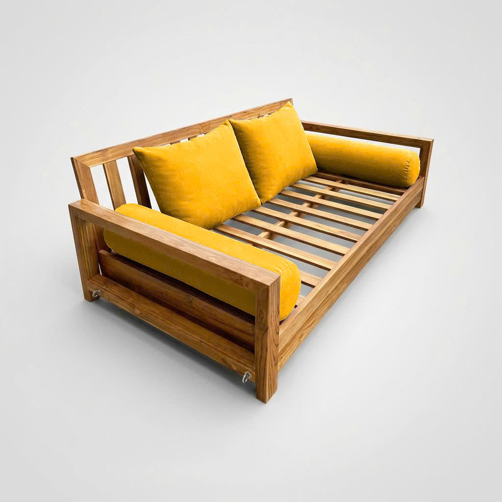 STYLE 4 Pillow & Bolster Cushion for Outdoor Indoor Daybed Porch Swing Bed Full Size | COVERS ONLY |