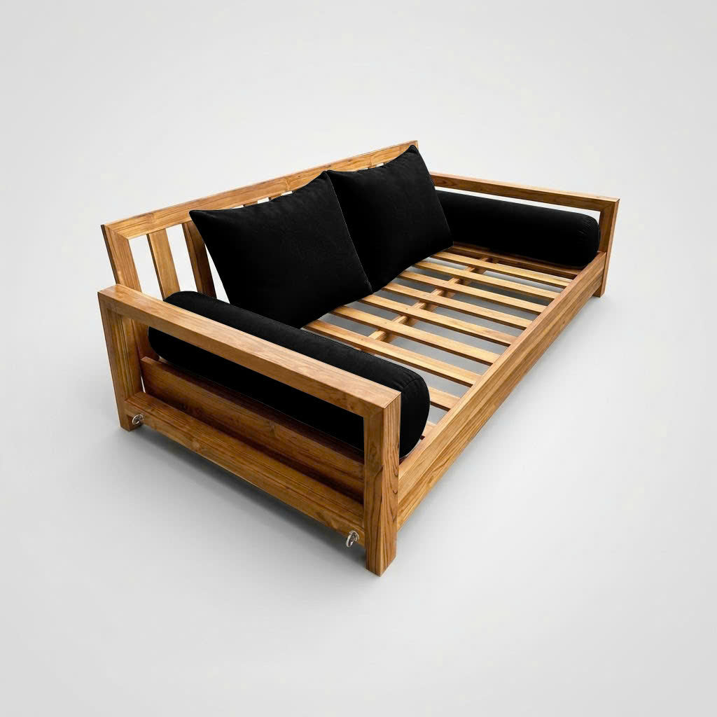 STYLE 4 Pillow & Bolster Cushion for Outdoor Indoor Daybed Porch Swing Bed Queen Size Knife Edge AD109 | COVERS ONLY |