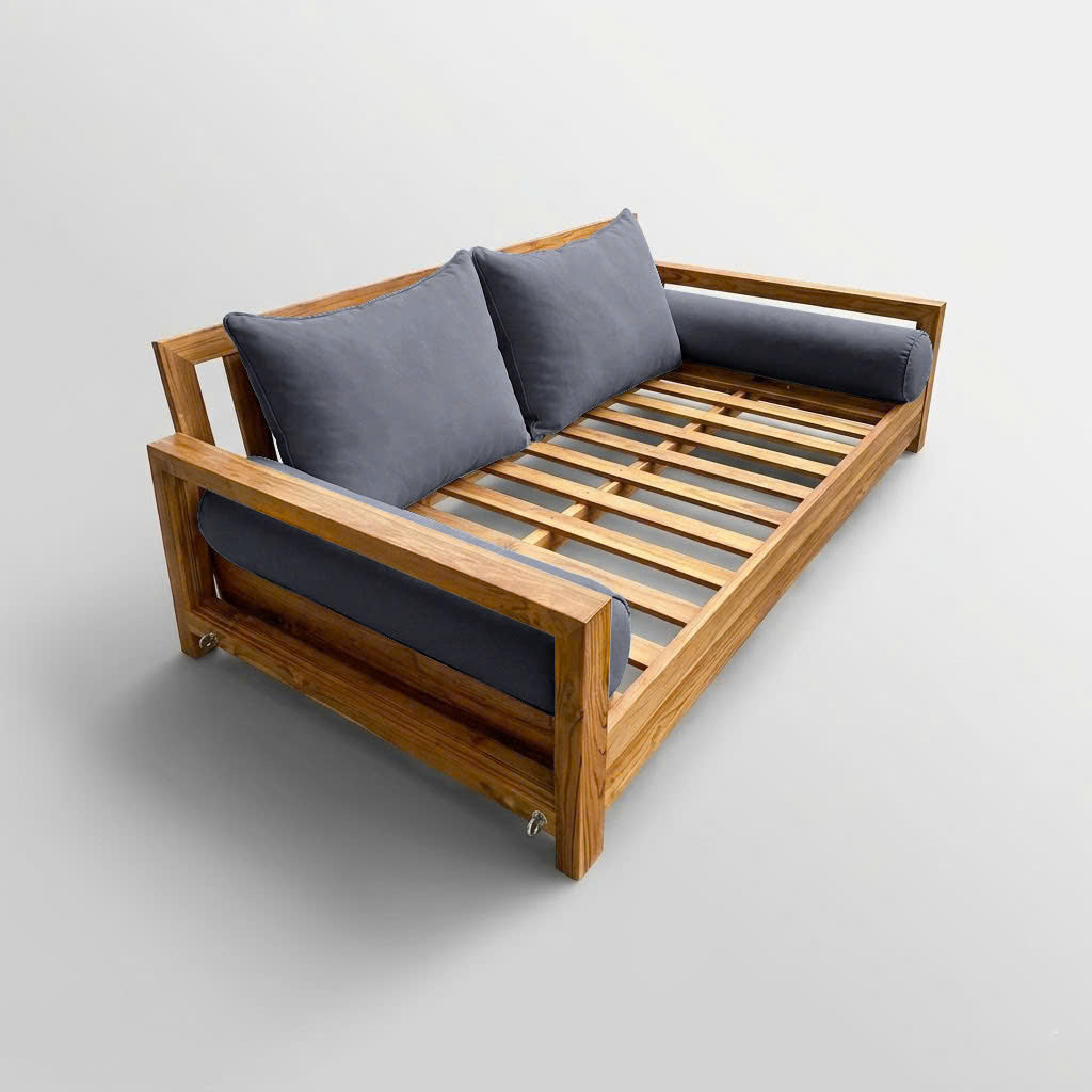 STYLE 4 Pillow & Bolster Cushion for Outdoor Indoor Daybed Porch Swing Bed Full Size | COVERS ONLY |