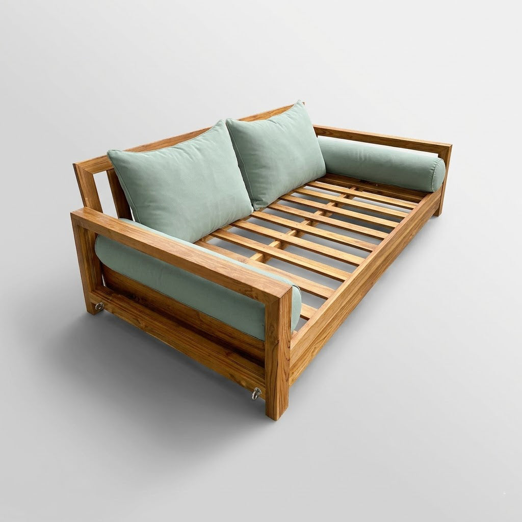 STYLE 4 Pillow & Bolster Cushion for Outdoor Indoor Daybed Porch Swing Bed Full Size | COVERS ONLY |
