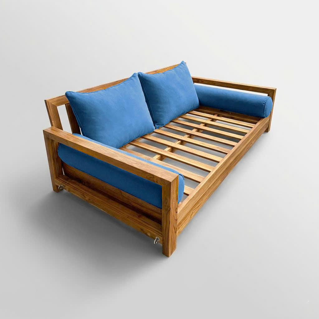 STYLE 4 Pillow & Bolster Cushion for Outdoor Indoor Daybed Porch Swing Bed Full Size | COVERS ONLY |