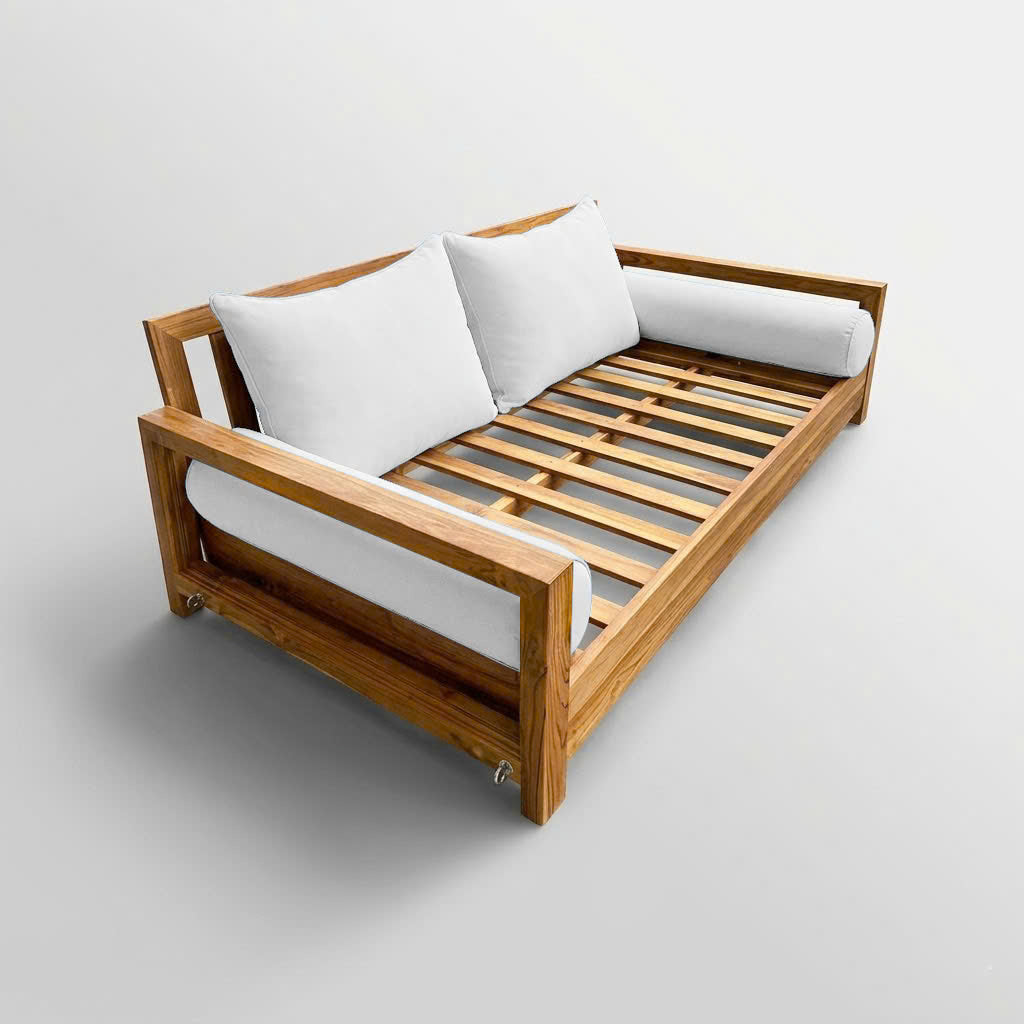 STYLE 4 Pillow & Bolster Cushion for Outdoor Indoor Daybed Porch Swing Bed Full Size | COVERS ONLY |
