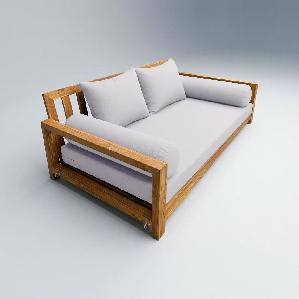 STYLE 4 - Mattress & Pillow Bolster Cushion Cover and Insert for Outdoor Indoor Daybed Porch Swing Bed Twin Size