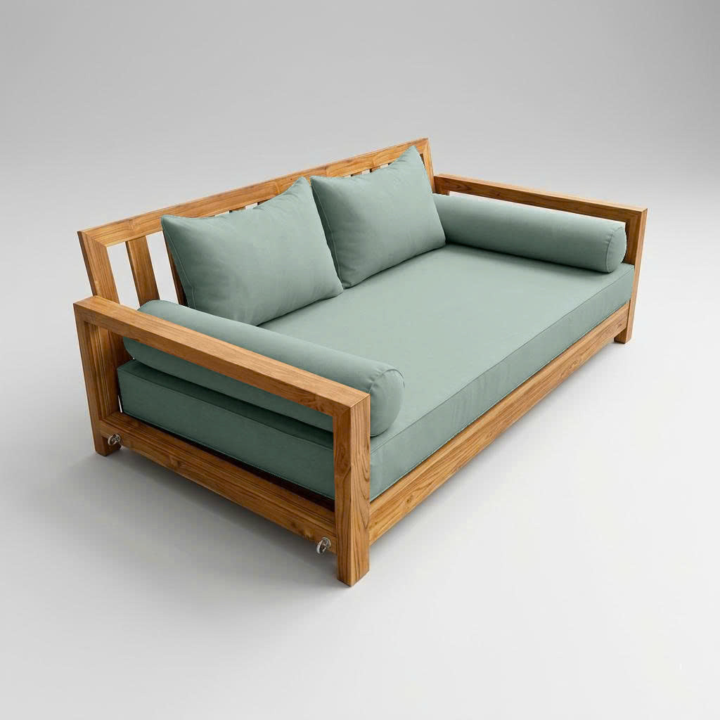 STYLE 4 - Mattress & Pillow Bolster Cushion Cover and Insert for Outdoor Indoor Daybed Porch Swing Bed Twin Size