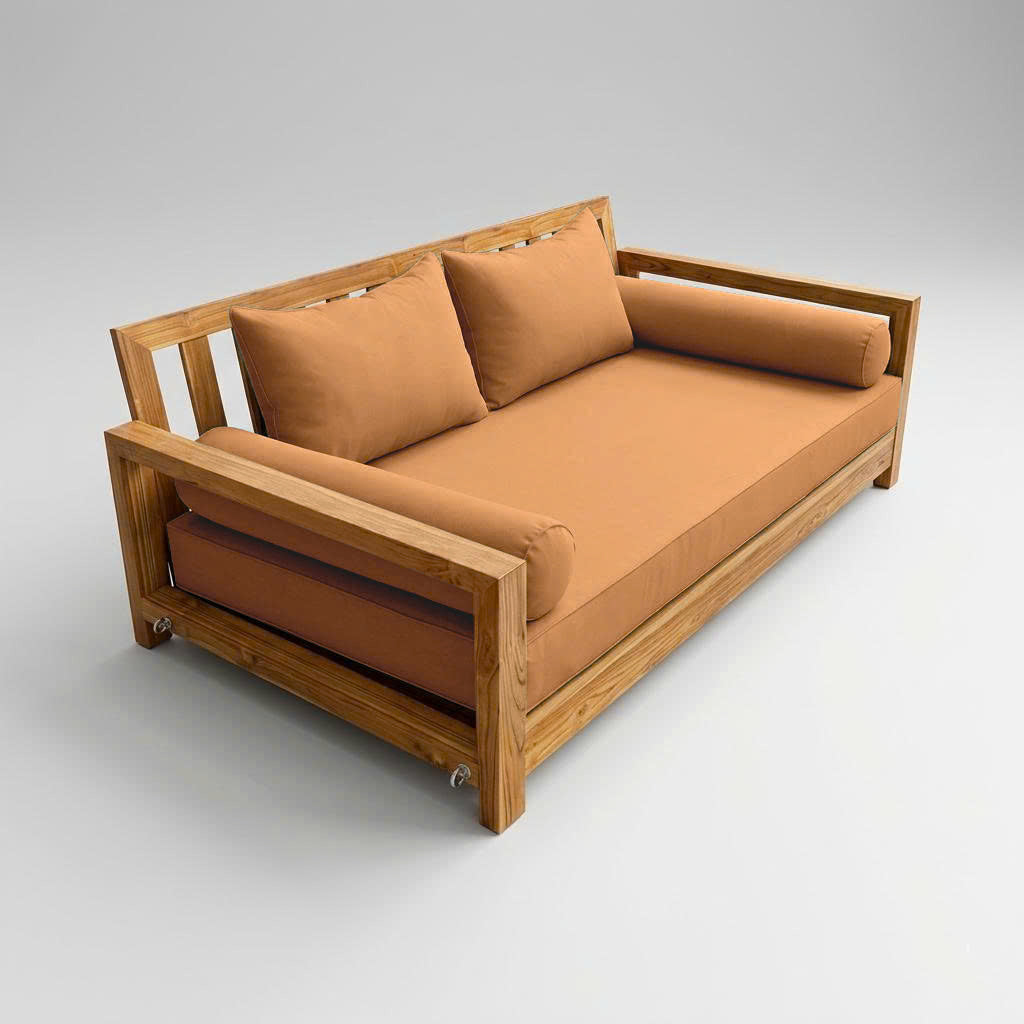 STYLE 4 - Mattress & Pillow Bolster Cushion Cover and Insert for Outdoor Indoor Daybed Porch Swing Bed Twin Size