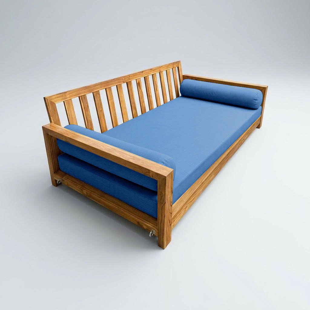 Style5 Twin-XL Size 3PC Knife Edge Outdoor Daybed Mattress Cushion Bolster Pillow SlipCover COMPLETE SET AD102