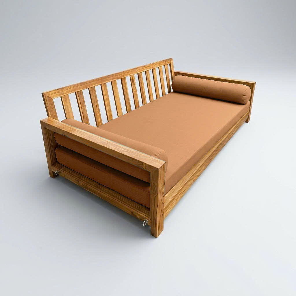 Style5 Twin-XL Size 3PC Knife Edge Outdoor Daybed Mattress Cushion Bolster Pillow SlipCover COMPLETE SET AD104