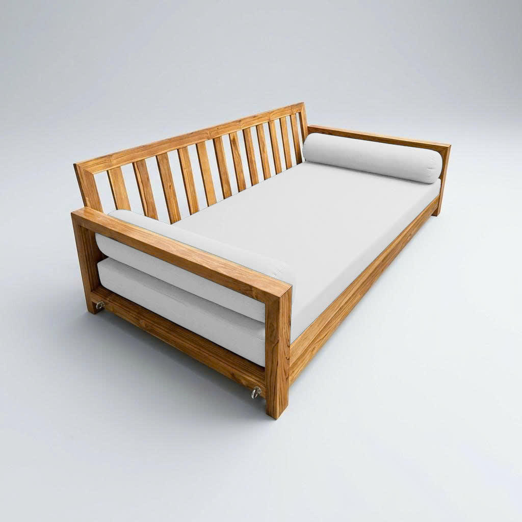 Style5 Twin-XL Size 3PC Knife Edge Outdoor Daybed Mattress Cushion Bolster Pillow SlipCover COMPLETE SET AD106