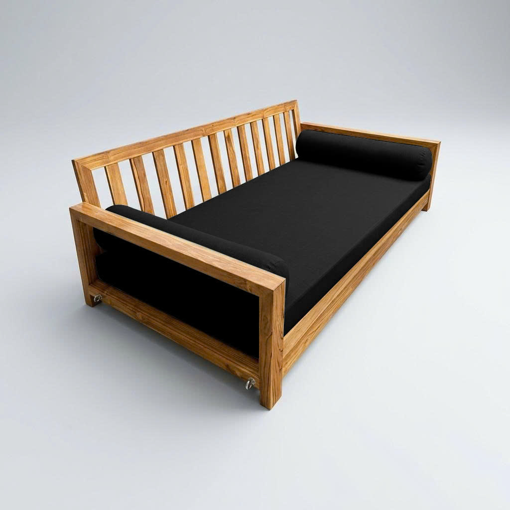 Style5 Crib Size 3PC Knife Edge Outdoor Daybed Mattress Cushion Bolster Pillow Slip Cover COMPLETE SET AD109