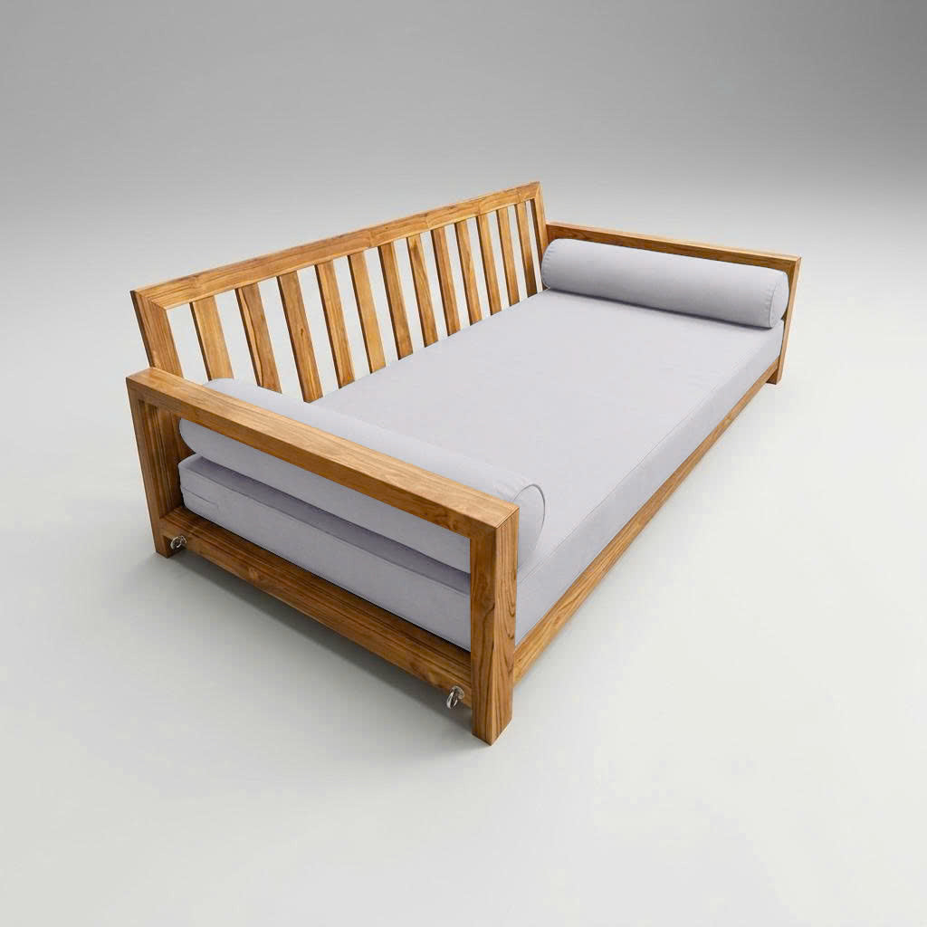 Style5 Full Size 3PC Pipe Trim Outdoor Daybed Mattress Cushion Bolster Pillow Slip Cover COMPLETE SET AD105