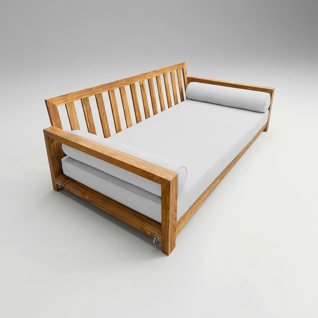 Style5 Full Size 3PC Pipe Trim Outdoor Daybed Mattress Cushion Bolster Pillow Slip Cover COMPLETE SET AD106