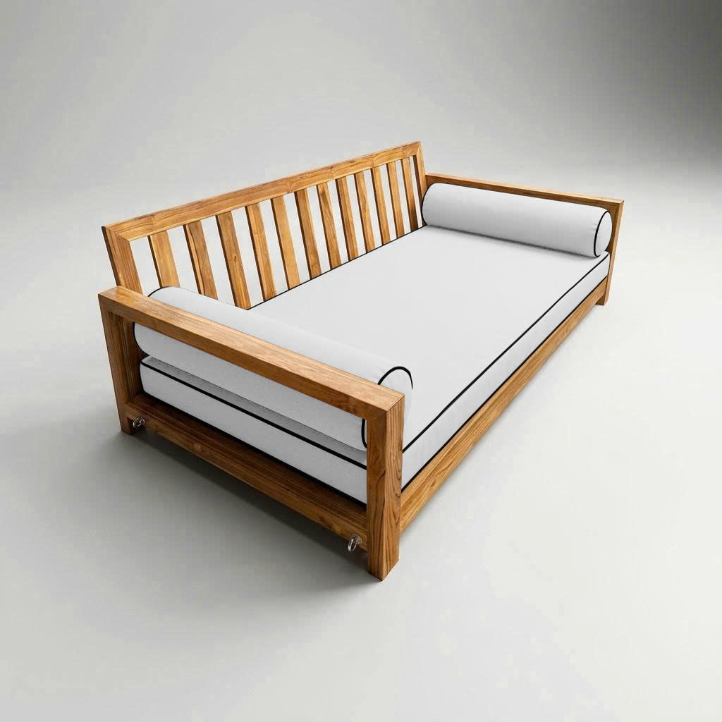 STYLE 5 - Mattress & Pillow Bolster Cushion Cover and Insert for Outdoor Indoor Daybed Porch Swing Bed Crib Size