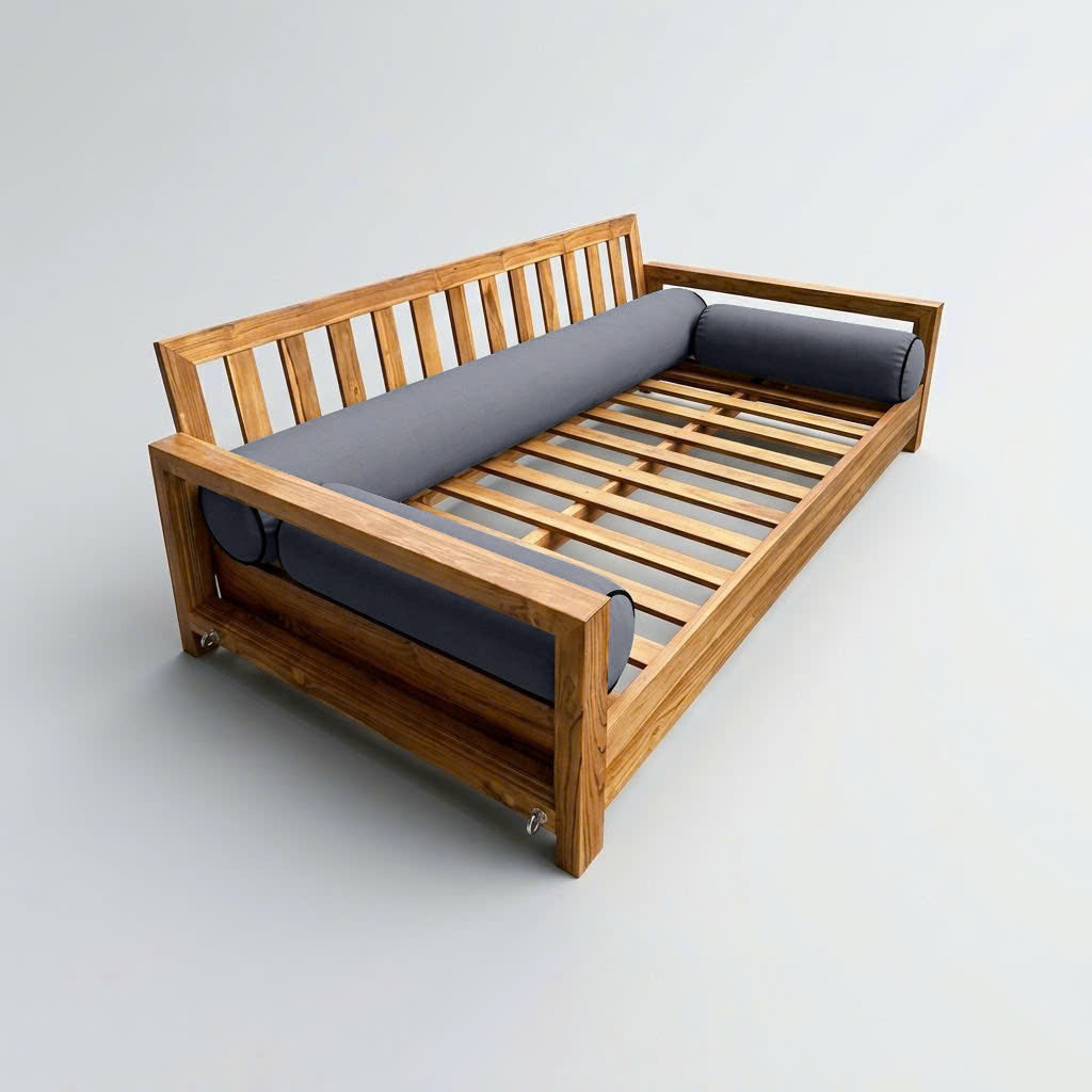 STYLE 6 Bolster Pillow for Outdoor Indoor Daybed Porch Swing Bed Crib Size Contrast Trim AD001 | COVERS ONLY |