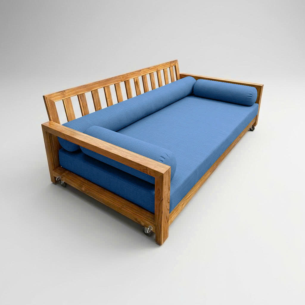 Style6 Full Size 4PC Knife Edge Outdoor Daybed Mattress Cushion Bolster Pillow Slip Cover COMPLETE SET AD102