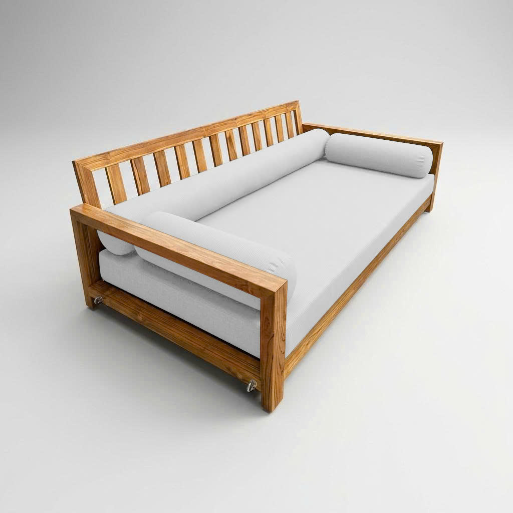 Style6 Twin-XL Size 4PC Knife Edge Outdoor Daybed Mattress Cushion Bolster Pillow Slip Cover COMPLETE SET AD106