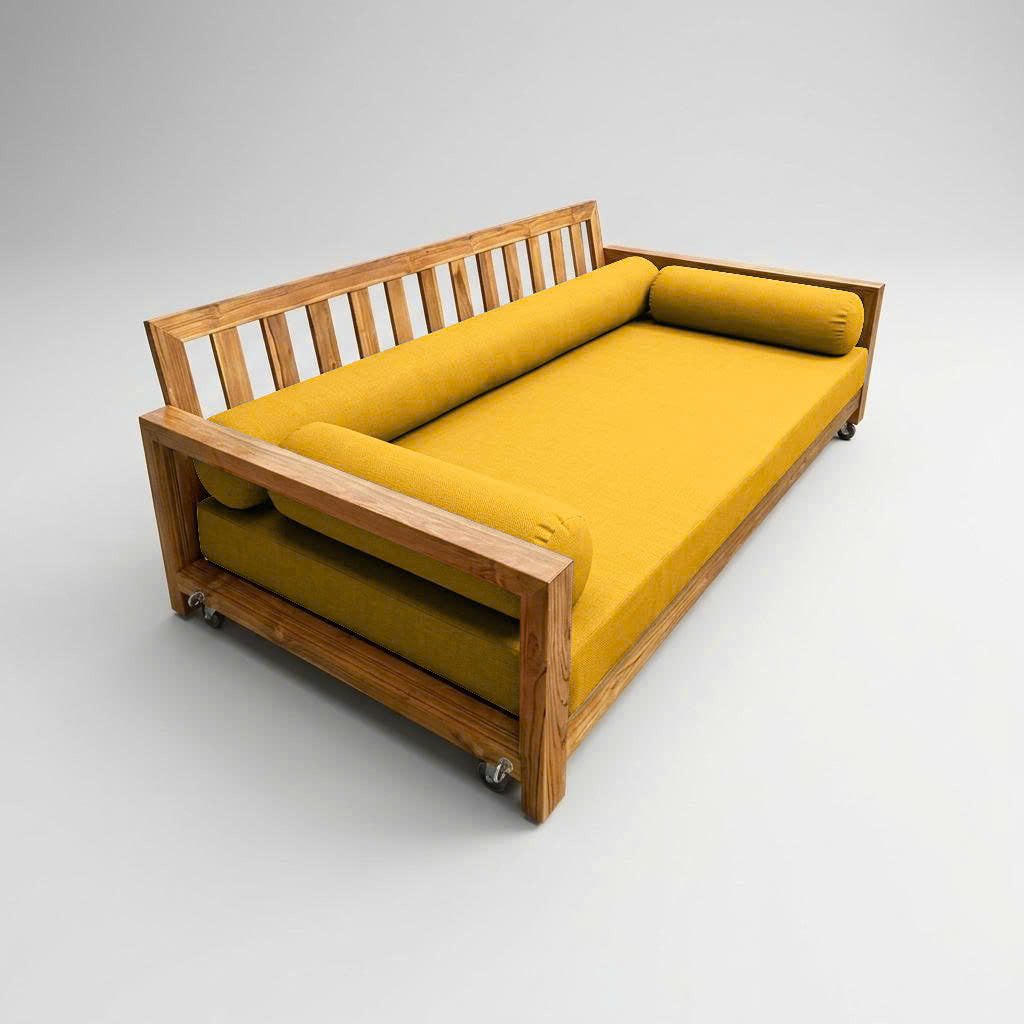 Style6 Twin-XL Size 4PC Knife Edge Outdoor Daybed Mattress Cushion Bolster Pillow Slip Cover COMPLETE SET AD108