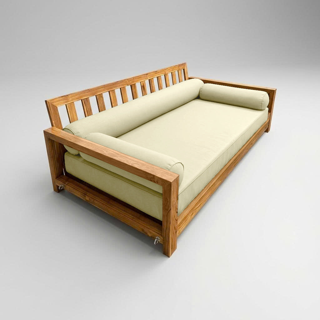 Style6 Full Size 4PC Pipe Trim Outdoor Daybed Mattress Cushion Bolster Pillow Slip Cover COMPLETE SET AD005