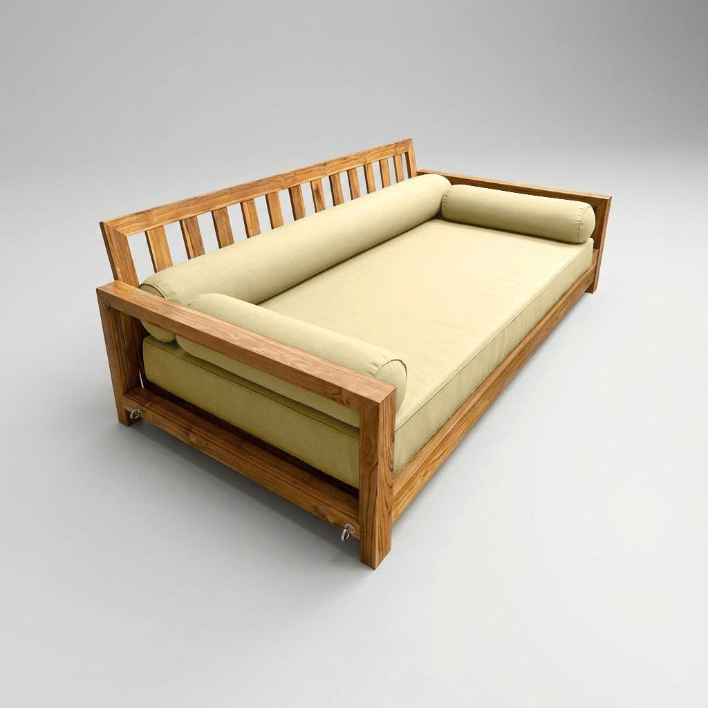 Style6 Full Size 4PC Pipe Trim Outdoor Daybed Mattress Cushion Bolster Pillow Slip Cover COMPLETE SET AD103
