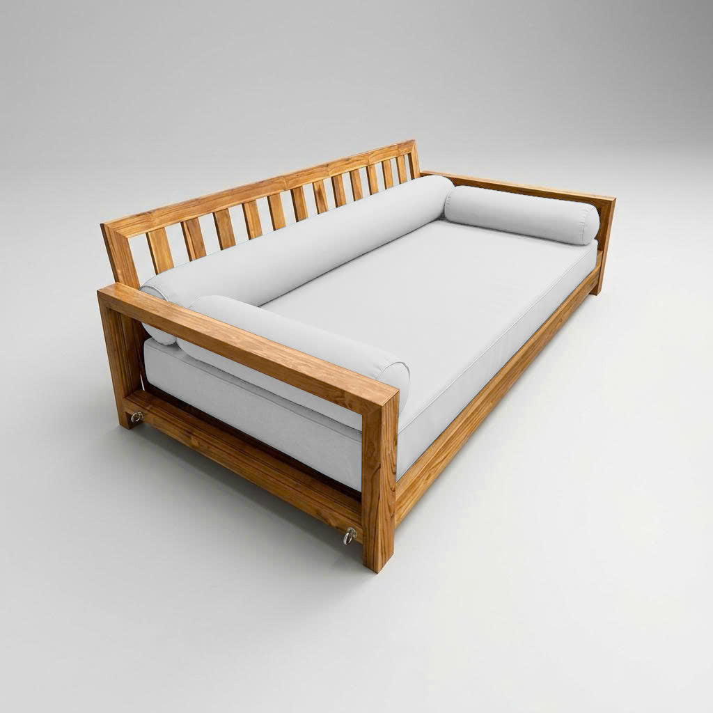 Style6 Twin-XL Size 4PC Pipe Trim Outdoor Daybed Mattress Cushion Bolster Pillow Slip Cover COMPLETE SET AD106