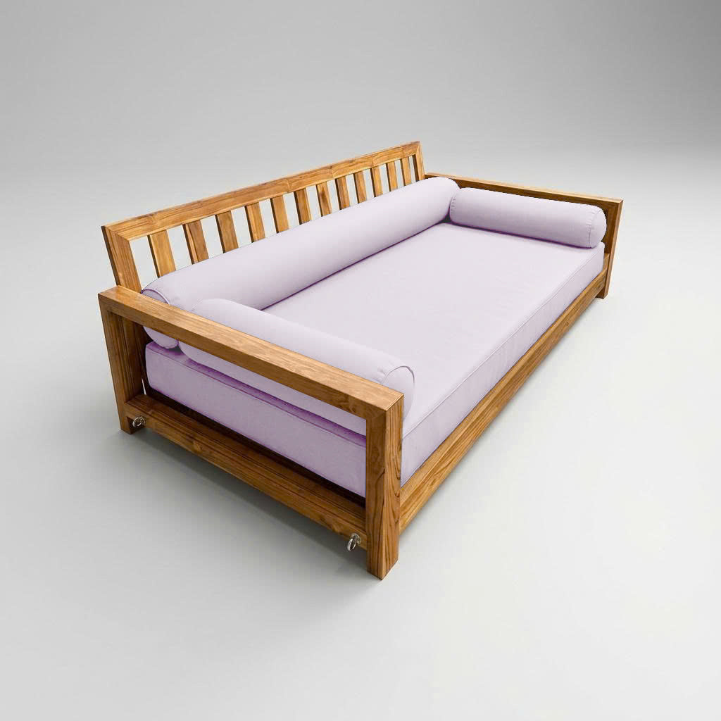 Style6 Twin-XL Size 4PC Pipe Trim Outdoor Daybed Mattress Cushion Bolster Pillow Slip Cover COMPLETE SET AD107