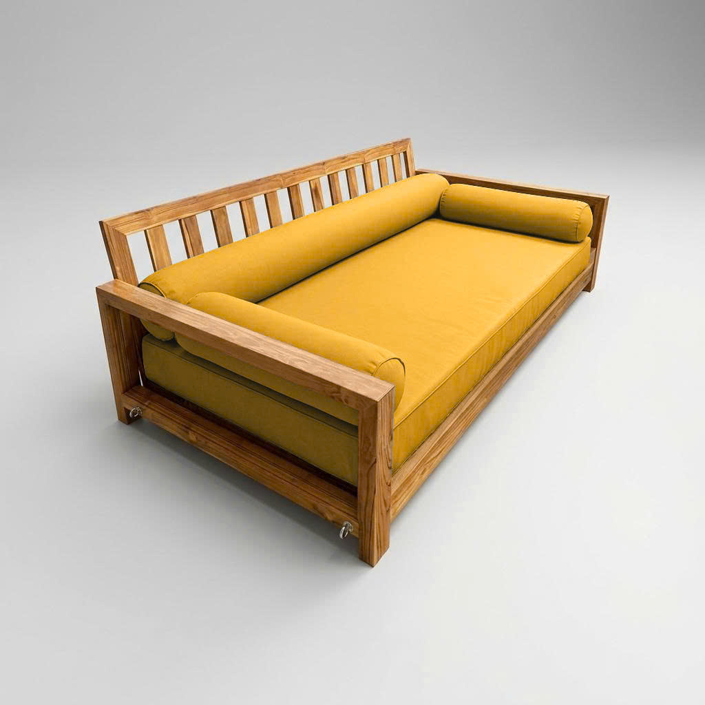 Style6 Twin-XL Size 4PC Pipe Trim Outdoor Daybed Mattress Cushion Bolster Pillow Slip Cover COMPLETE SET AD108