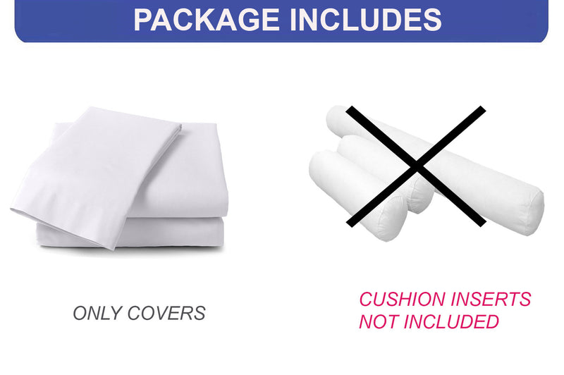 STYLE 6 Bolster Pillow for Outdoor Indoor Daybed Porch Swing Bed Twin Size Contrast Trim AD001 | COVERS ONLY |