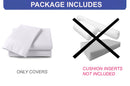 STYLE 6 - Mattress & Pillow Bolster for Outdoor Indoor Daybed Porch Swing Bed Knife Edge Crib Size AD001 | COVERS ONLY |