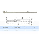 Stainless Steel Swage Threaded Stud End Fitting for 1/8",1/4", 3/16" Cable Rail
