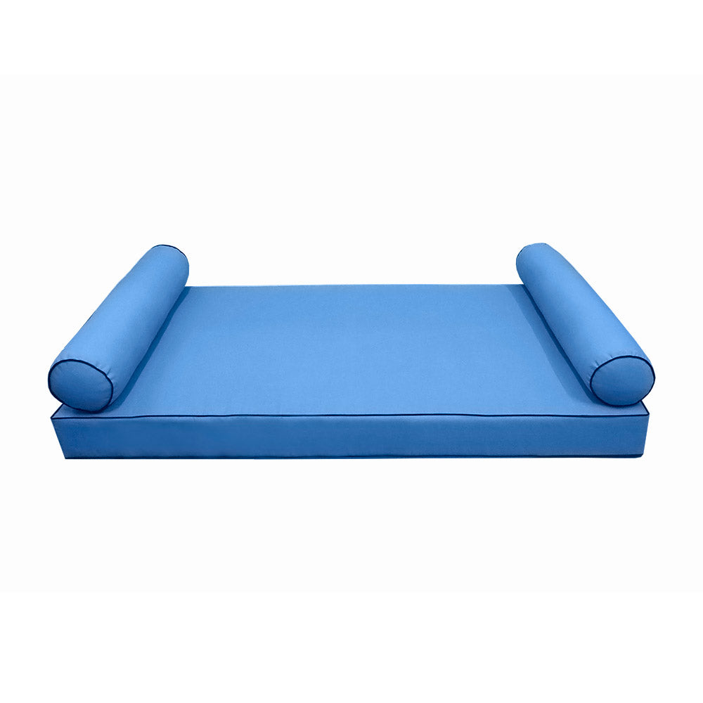 STYLE 5 - Mattress & Bolster Pillow for Outdoor Indoor Daybed Porch Swing Bed Queen Size | COVERS ONLY |