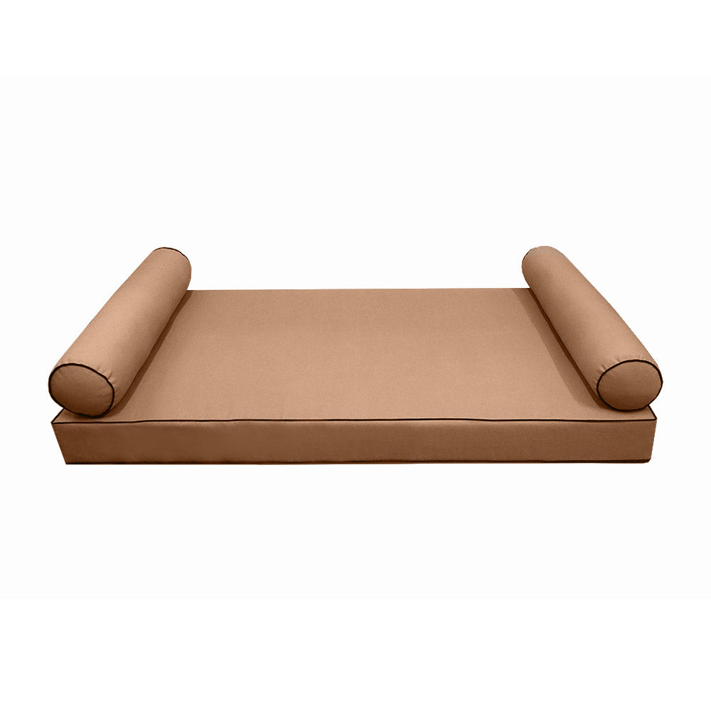 STYLE 5 - Mattress & Bolster Pillow for Outdoor Indoor Daybed Porch Swing Bed Queen Size | COVERS ONLY |