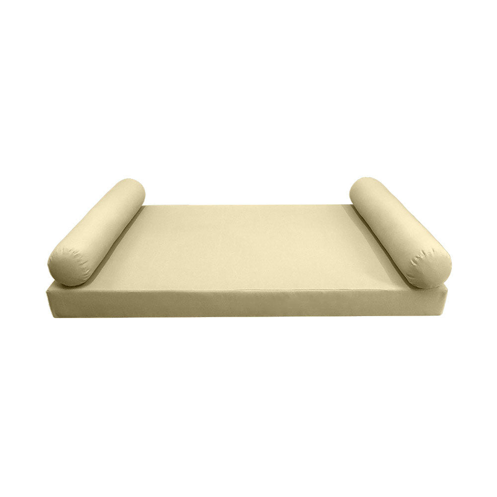 STYLE 5 - Mattress & Bolster Pillow for Outdoor Indoor Daybed Porch Swing Bed Queen Size | COVERS ONLY |