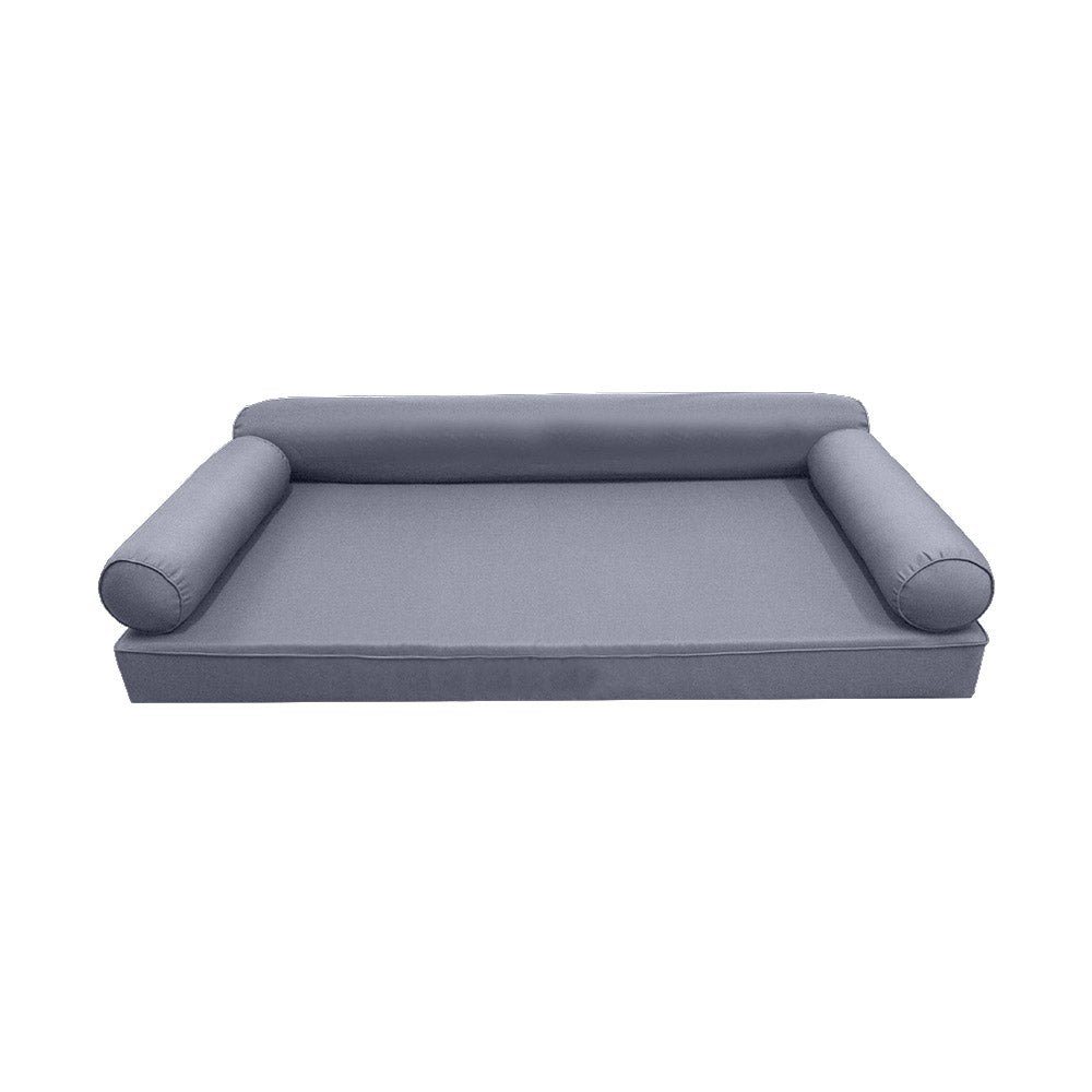 STYLE 6 - Mattress & Bolster Pillow for Outdoor Indoor Daybed Porch Swing Bed Queen Size | COVERS ONLY |