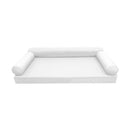 STYLE 6 - QUEEN SIZE Daybed Mattress Bolster Pillow Covers Inserts COMPLETE SET