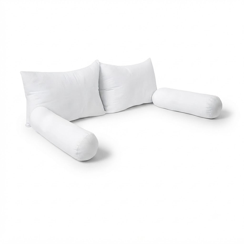 STYLE 2 TWIN SIZE Pillow & Bolster Cushion Polyester Fiberfill Inserts for Outdoor Indoor Daybed Porch Swing Bed | INSERT ONLY |