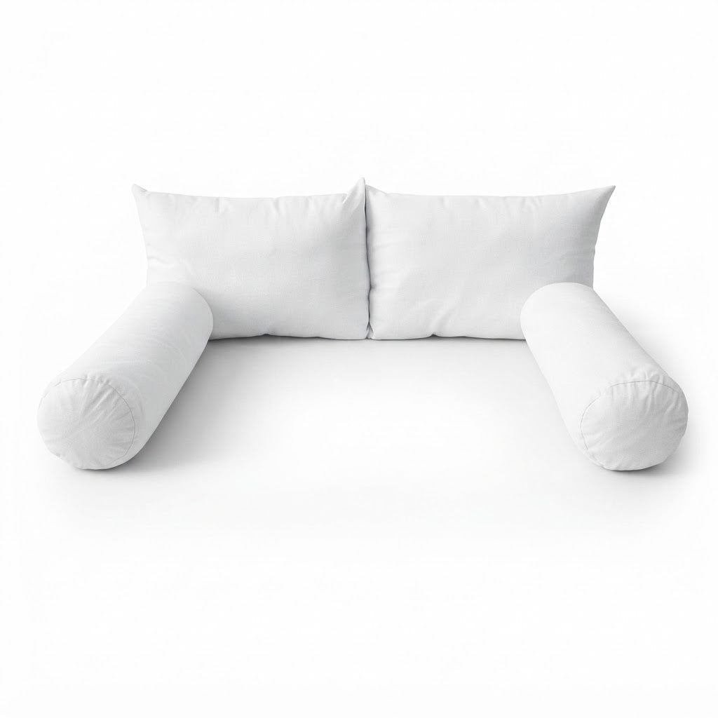 STYLE 2 TWIN SIZE Pillow & Bolster Cushion Polyester Fiberfill Inserts for Outdoor Indoor Daybed Porch Swing Bed | INSERT ONLY |