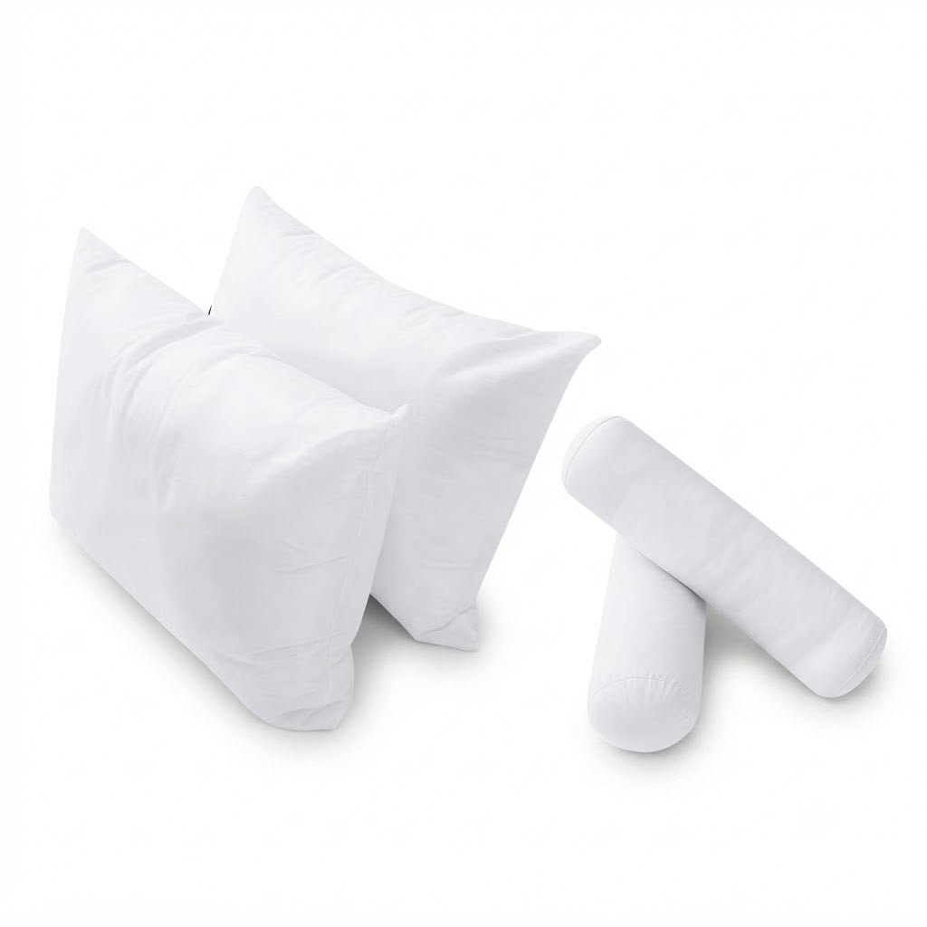 STYLE 2 TWIN SIZE Pillow & Bolster Cushion Polyester Fiberfill Inserts for Outdoor Indoor Daybed Porch Swing Bed | INSERT ONLY |