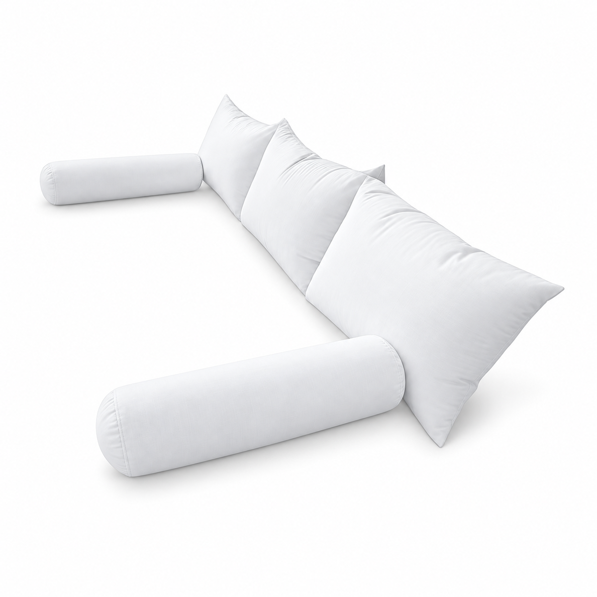 STYLE 3 Pillow & Bolster Cushion Polyester Fiberfill Inserts for Outdoor Indoor Daybed Porch Swing Bed | INSERT ONLY |