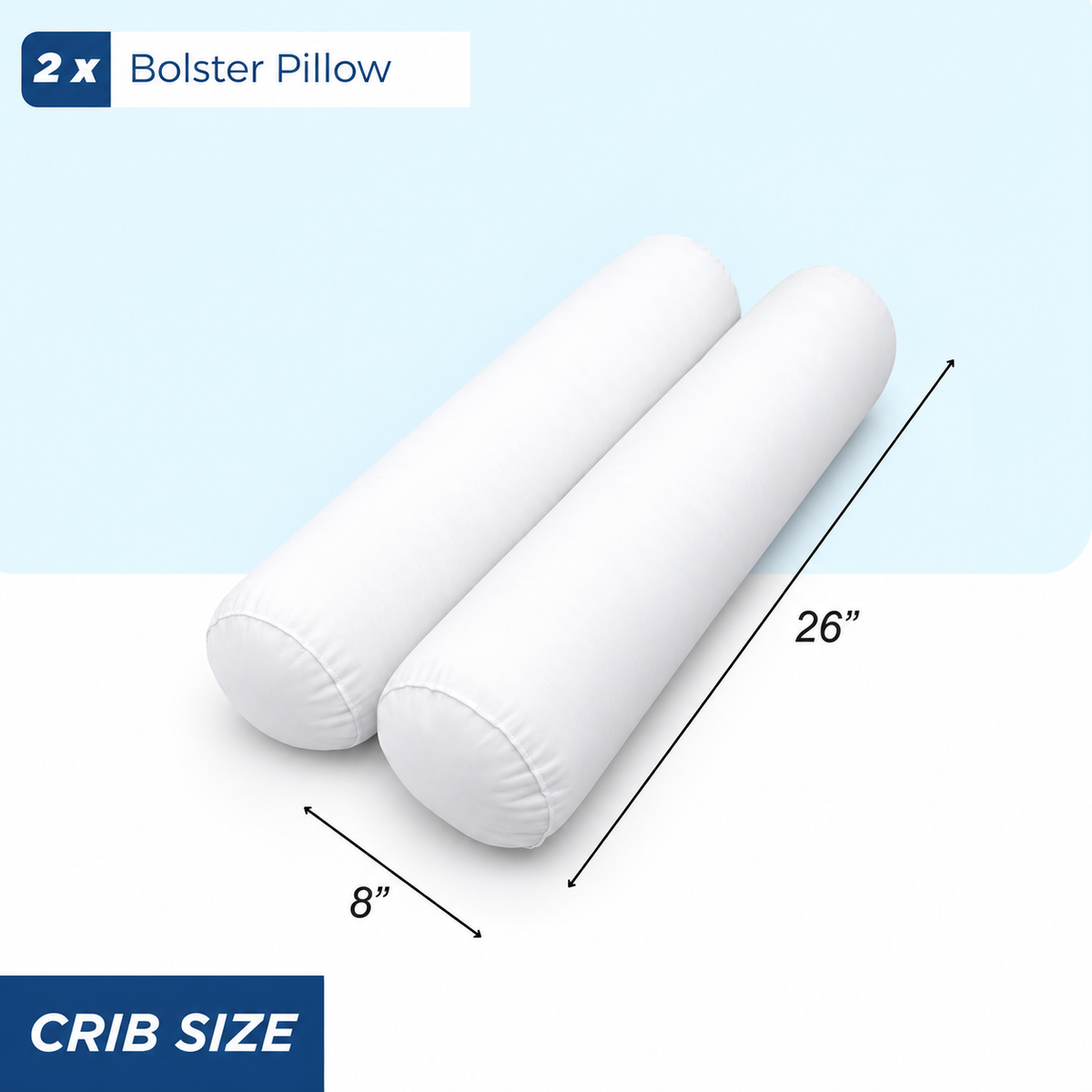 STYLE 5 Bolster Pillow Polyester Fiberfill Inserts for Outdoor Indoor Daybed Porch Swing Bed | INSERT ONLY |