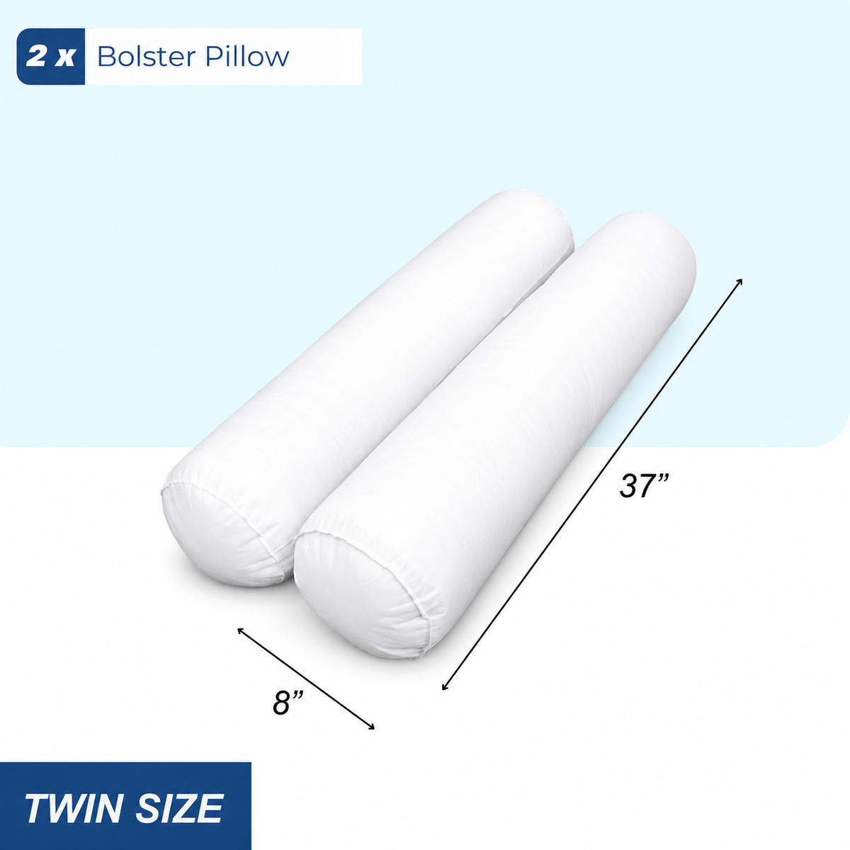 STYLE 5 Bolster Pillow Polyester Fiberfill Inserts for Outdoor Indoor Daybed Porch Swing Bed | INSERT ONLY |