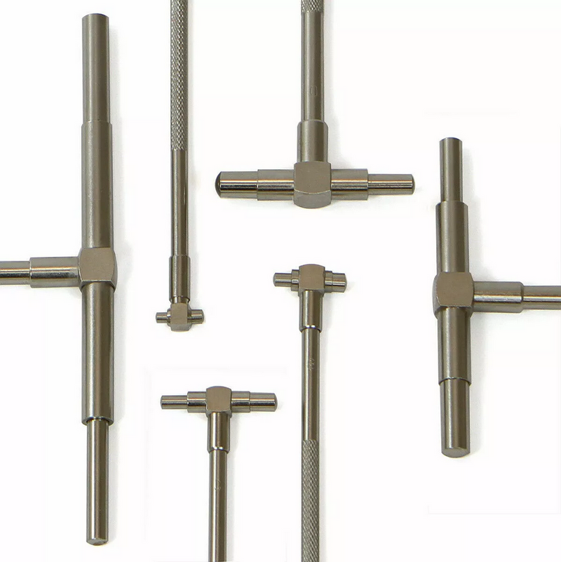6 Pc Precision Telescoping Gage 5/16" - 6" Measure T Bore Hole Gauges with Pouch