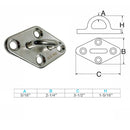 4 Pc Marine Boat Stainless Steel 5/16" Diamond Pad Eye Welded SS316 Eye Pad Lift