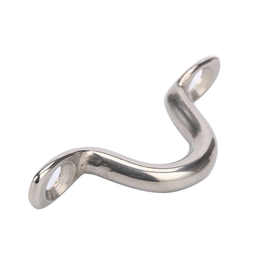 10 Pc Marine Stainless Steel 5mm Top Wire Eye Pad Straps Loop Boat Plate Oblong Ring