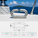 4 Pc Set Marine T316 Stainless Steel C Link Connector Link, Chain Link for Lifting, Rigging, Rope, Cable, and Dock Hardware