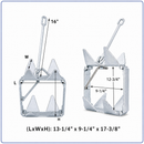 Heavy Duty Hot Dipped Galvanized Fold-And-Hold Anchor, Boat Anchor for Sailing, Yacht, Docking, and Mooring