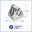 T316 Stainless Steel Anchor Chain Stopper, Marine Grade Chain Stop for Anchor Chain and Boat Deck Hardware