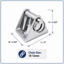 T316 Stainless Steel Anchor Chain Stopper, Marine Grade Chain Stop for Anchor Chain and Boat Deck Hardware