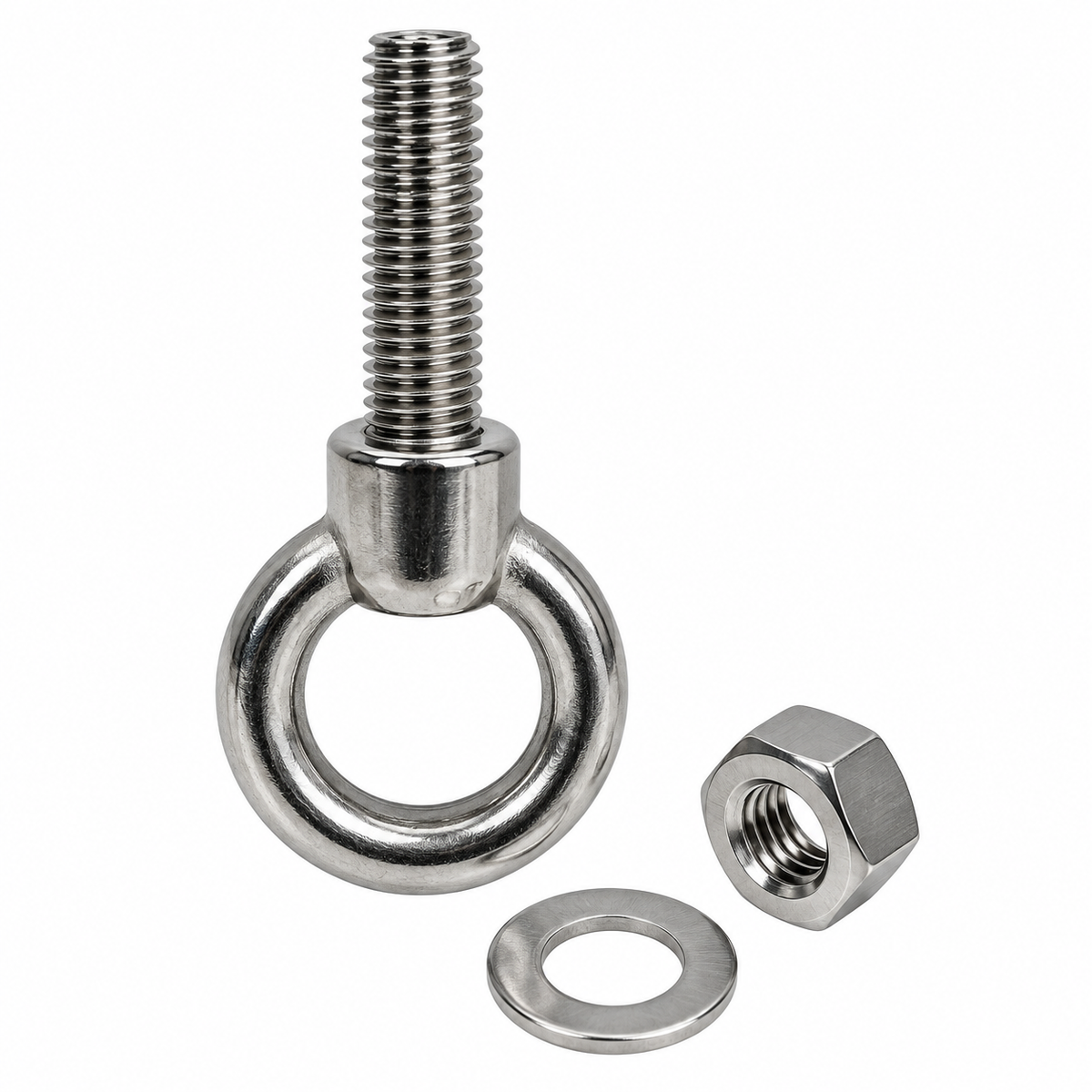 Marine Boat T316 Stainless Steel Shoulder Eye Bolt, Marine Grade Eye Bolt for Rigging, Lifting, Cable, and Deck Hardware